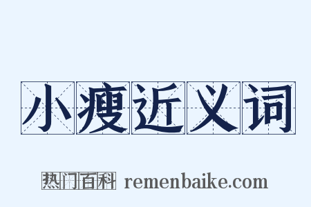 小瘦近义词是什么意思的图片